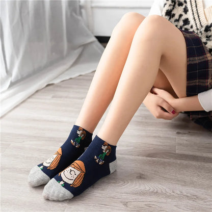 Low Tube Socks Women Men Cute Snoopy Socks