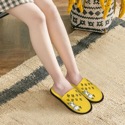 Custom Print Women Slippers Memory Foam Snoopy Shoes