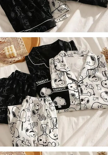 2 Piece Long Sleeved Pajamas Peanuts Snoopy Pyjama