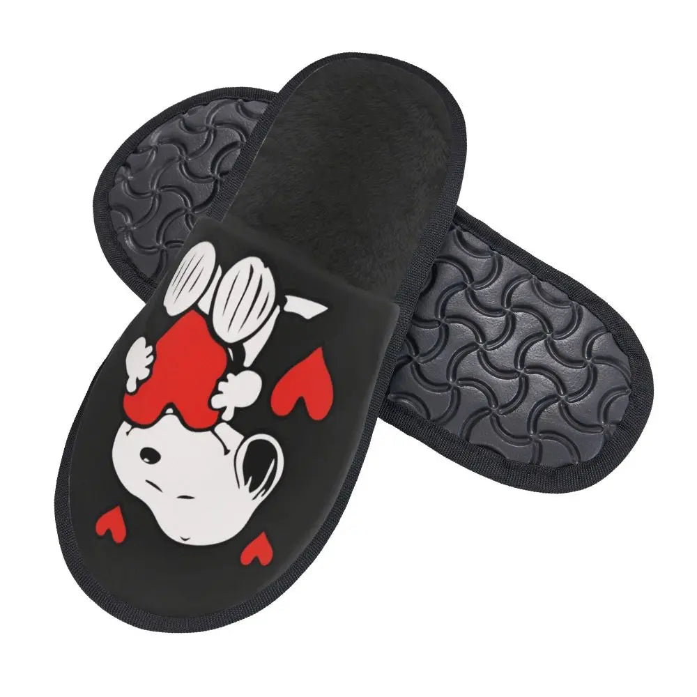 Memory Foam Women Slippers Four Leaf Clover Snoopy Slippers