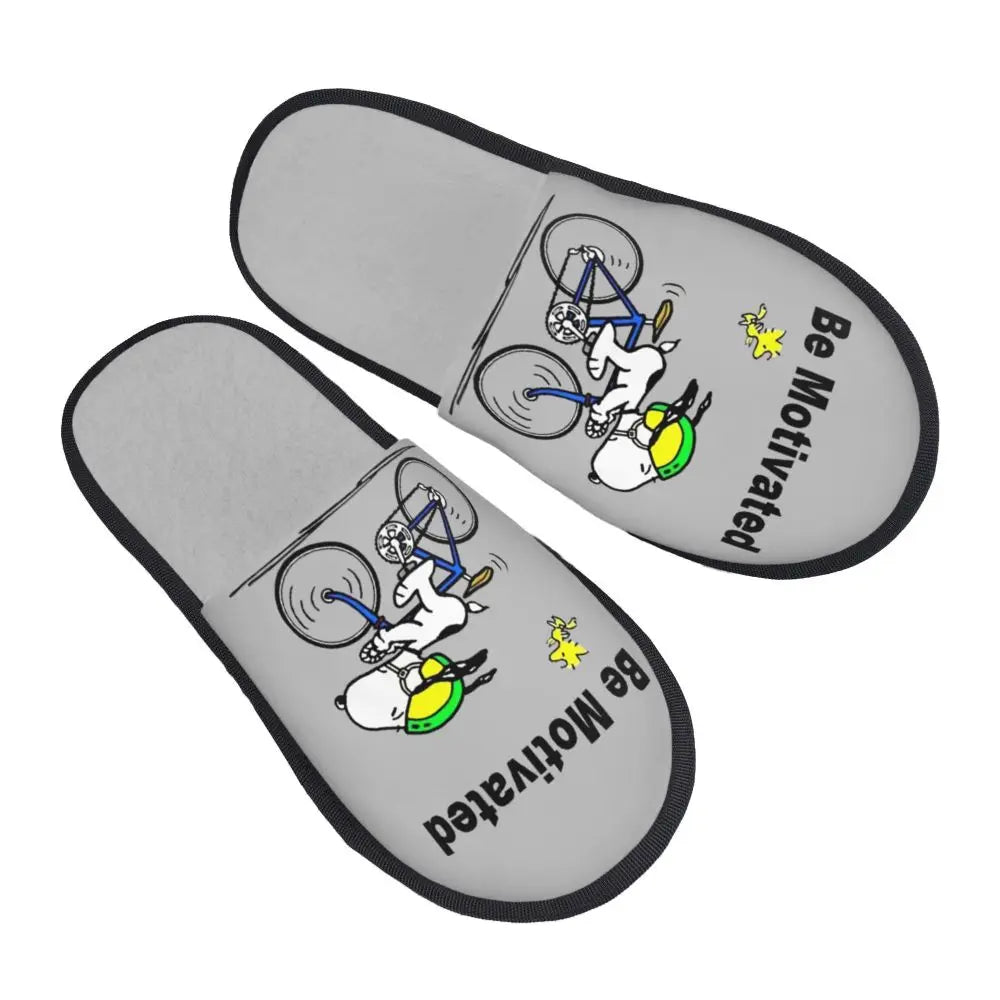 Memory Foam Women Slippers Four Leaf Clover Snoopy Slippers