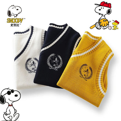 Snoopy Cartoon Student Vest Knit Snoopy Stuffed Sweatshirt