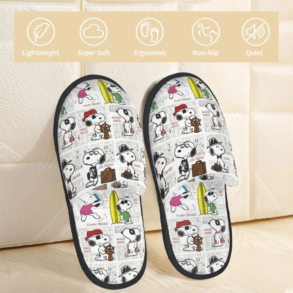 Memory Foam Women Slippers Four Leaf Clover Snoopy Slippers