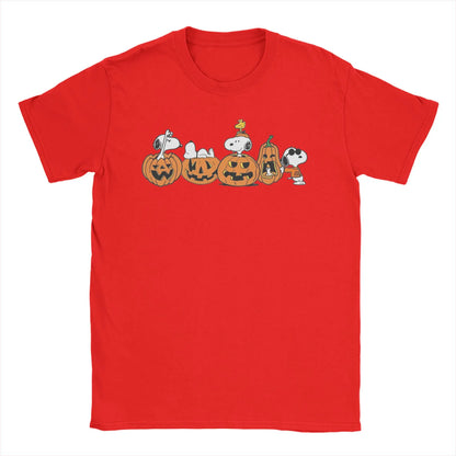 Unisex Snoopy Halloween Pumpkin Cotton Tee Snoopy Shirt