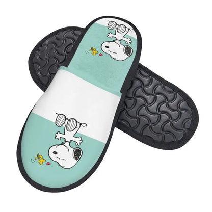 Anime Pattern Memory Foam Slippers Snoopy Slippers