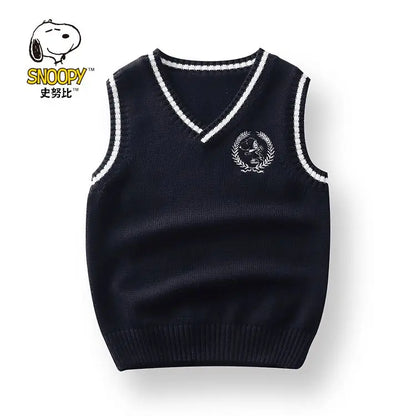 Snoopy Cartoon Student Vest Knit Snoopy Stuffed Sweatshirt