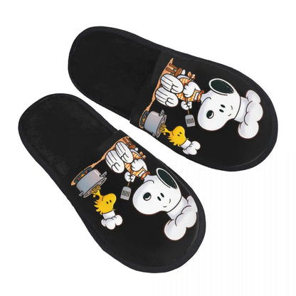 Memory Foam Women Slippers Four Leaf Clover Snoopy Slippers