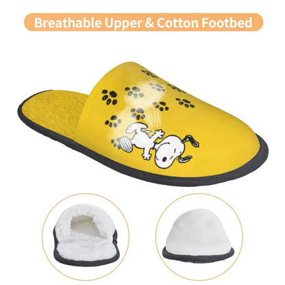 Anime Pattern Memory Foam Slippers Snoopy Slippers