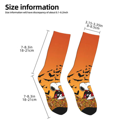 Halloween Pumpkin Dress Socks Unisex Crew Snoopy Socks