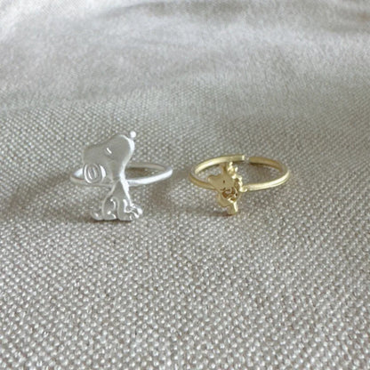 Adjustable Snoopy Alloy Ring