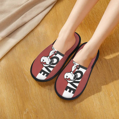 Memory Foam Women Slippers Four Leaf Clover Snoopy Slippers