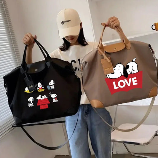 Snoopy Backpack Large Anime Travel Bag For Women 41x16x33cm