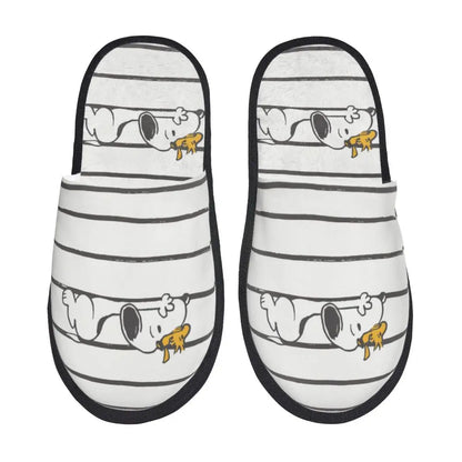 Custom Print Snoopy Slippers Memory Foam Cozy Snoopy Shoes
