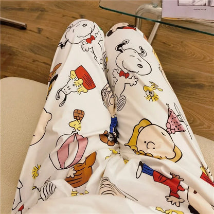 Pajama Pants Women Casual Home Cozy Snoopy Pyjama