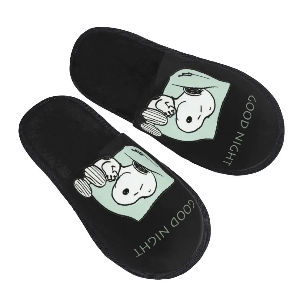 Memory Foam Women Slippers Four Leaf Clover Snoopy Slippers