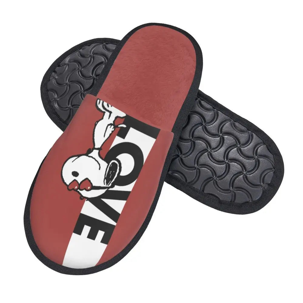 Memory Foam Women Slippers Four Leaf Clover Snoopy Slippers