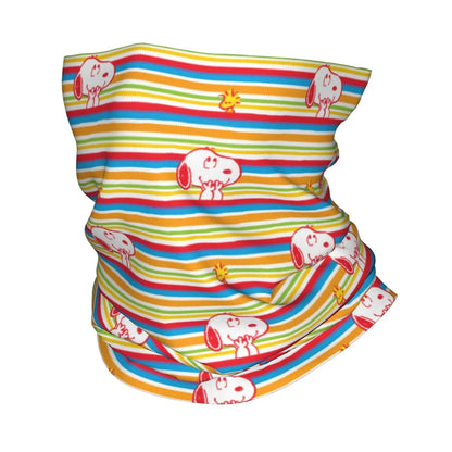 Custom Cute Cartoon Snoopy Bandana Neck Gaiter Printed  Balaclavas Mask Scarf Multifunctional Cycling Riding for Men Women Adult