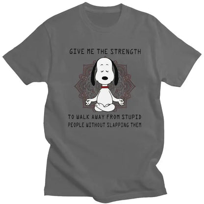 Men Snoopy Cartoon T Shirt 100 Percent Cotton Snoopy Shirt