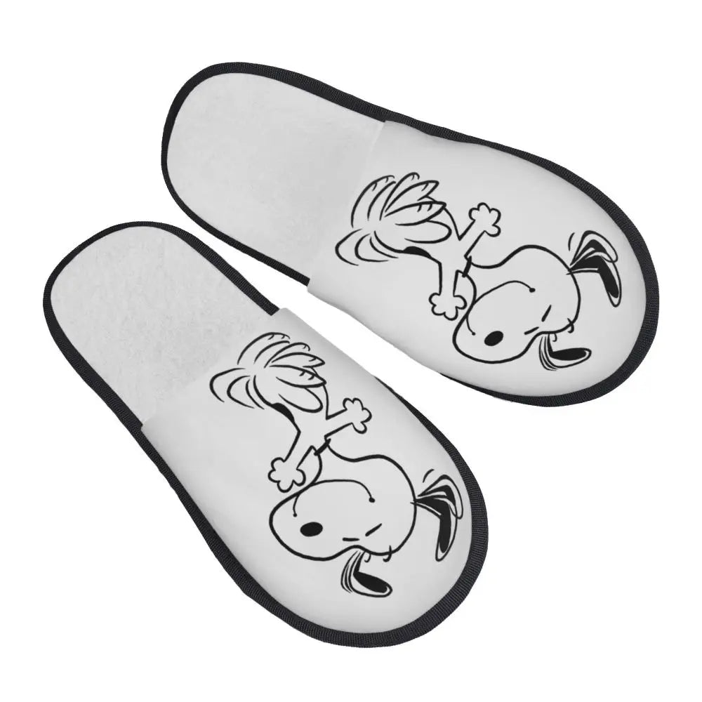 Memory Foam Women Slippers Four Leaf Clover Snoopy Slippers
