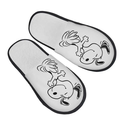 Memory Foam Women Slippers Four Leaf Clover Snoopy Slippers