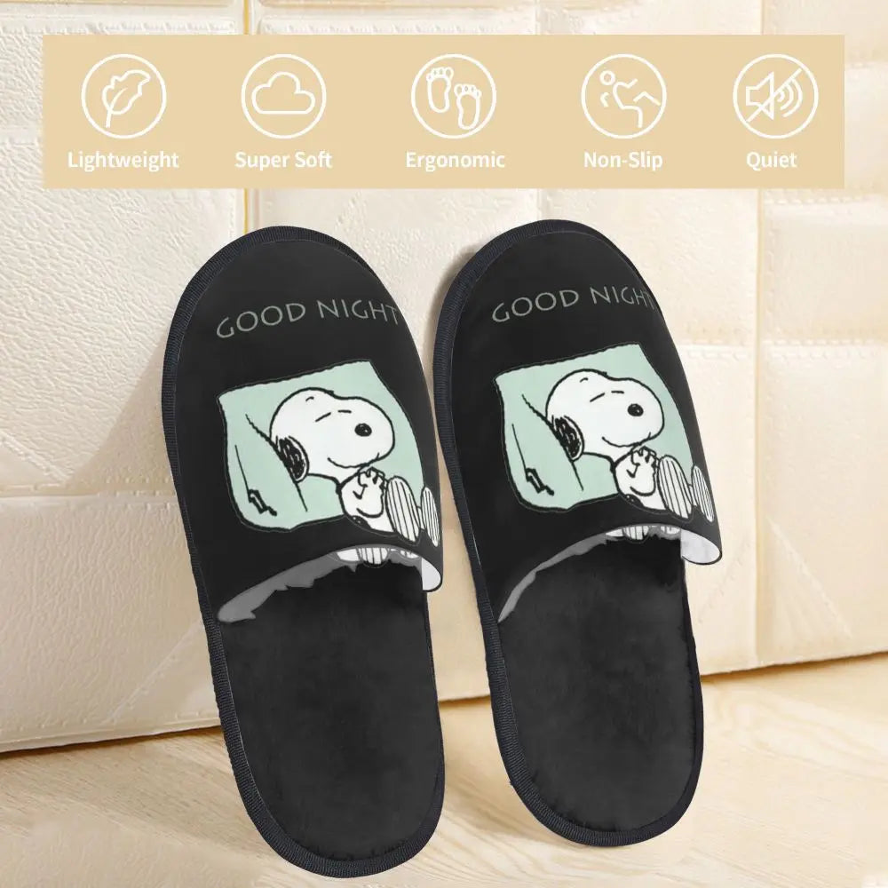 Memory Foam Women Slippers Four Leaf Clover Snoopy Slippers