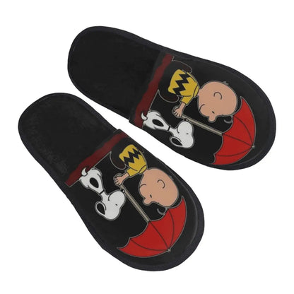 Memory Foam Women Slippers Four Leaf Clover Snoopy Slippers