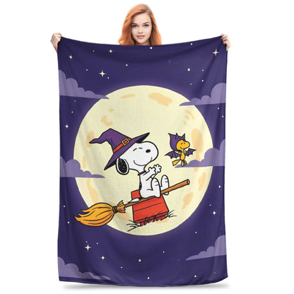 Cartoon Halloween Throw Blanket 50x60in Snoopy Blanket