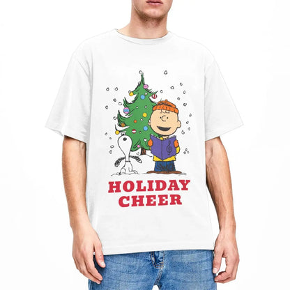 Unisex Peanuts Christmas Snoopy Graphic Tee Snoopy Shirt