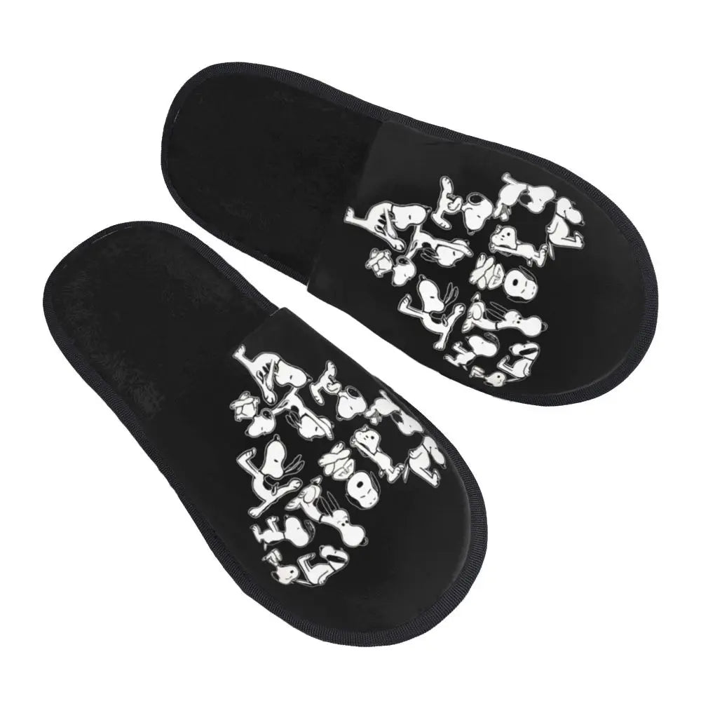 Memory Foam Women Slippers Four Leaf Clover Snoopy Slippers