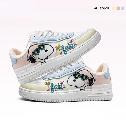 Womens Light Running Shoes Breathable Slip On Snoopy Shoes