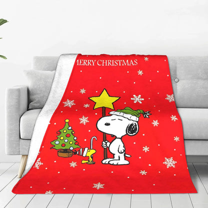Snoopy Blanket Fleece Soft Breathable Throw Snoopy Blanket