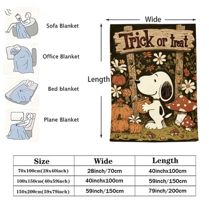 Halloween Snoopy Flannel Blanket HMT11 Snoopy Blanket