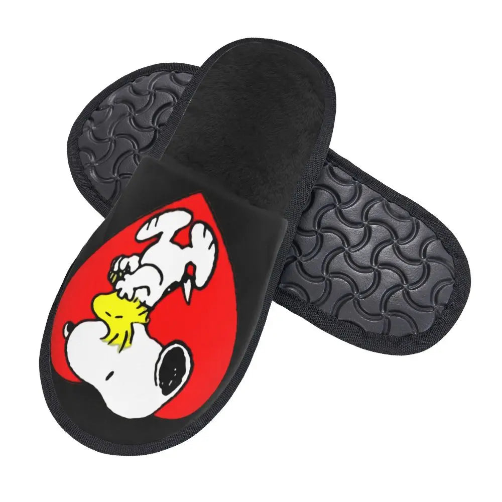 Anime Pattern Memory Foam Slippers Snoopy Slippers