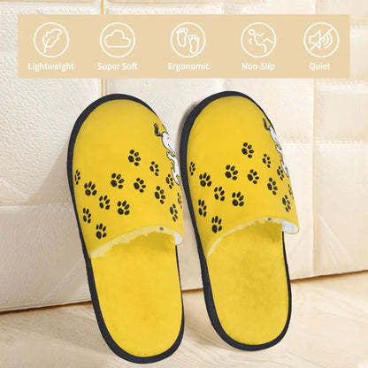 Memory Foam Pattern Slippers Faux Fur Snoopy Slippers