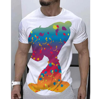 Colorful Printed Snoopy Oversized Short Sleeve Snoopy Shirt
