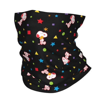 Custom Cute Cartoon Snoopy Bandana Neck Gaiter Printed  Balaclavas Mask Scarf Multifunctional Cycling Riding for Men Women Adult