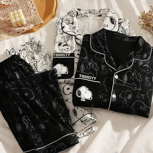 2 Piece Long Sleeved Pajamas Peanuts Snoopy Pyjama