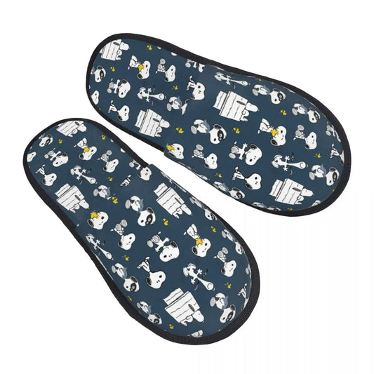 Custom Print Snoopy Slippers Memory Foam Cozy Snoopy Shoes