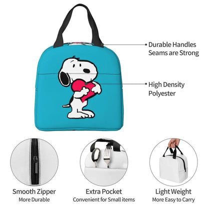 Snoopy Backpack Halloween Insulated Lunch Bag 22x20x13cm