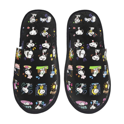 Memory Foam Women Slippers Four Leaf Clover Snoopy Slippers