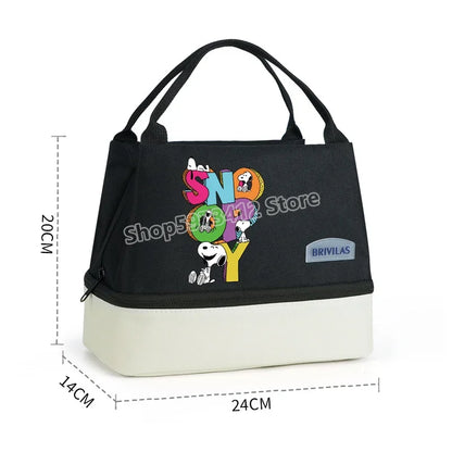 Snoopy Backpack Large Capacity Lunch Bags Insulated Cooler