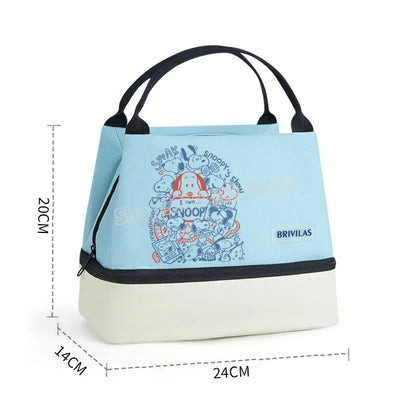 Snoopy Backpack Large Capacity Lunch Bags Insulated Cooler