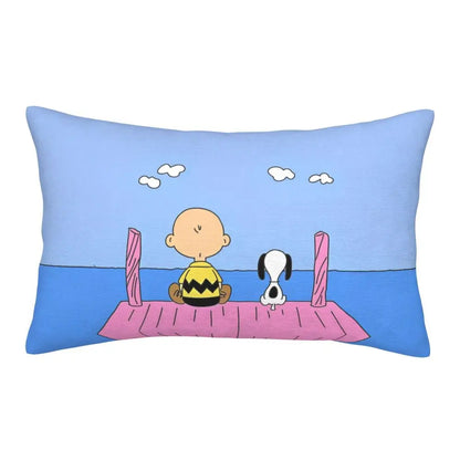 Cute Pillowcase 18in Square Red Snoopy Pillow