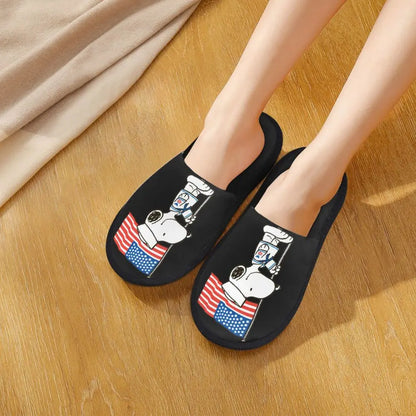 Memory Foam Women Slippers Four Leaf Clover Snoopy Slippers