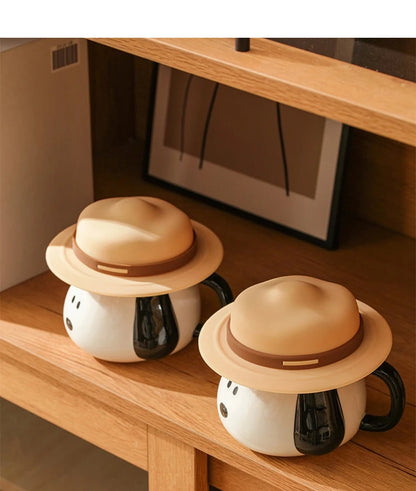 500ml Straw Hat Ceramic Mug Snoopy Cup