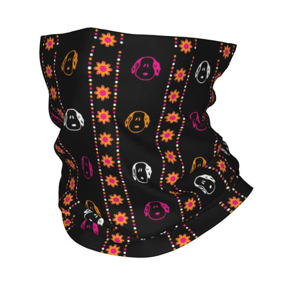 Custom Cute Cartoon Snoopy Bandana Neck Gaiter Printed  Balaclavas Mask Scarf Multifunctional Cycling Riding for Men Women Adult