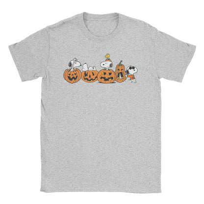 Unisex Snoopy Halloween Pumpkin Cotton Tee Snoopy Shirt