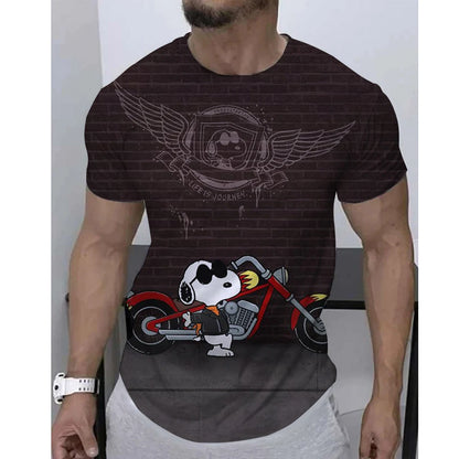 Colorful Printed Snoopy Oversized Short Sleeve Snoopy Shirt