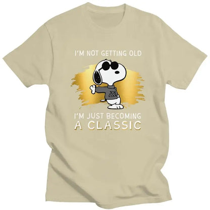 Men's Graphic Cotton T Shirt Not Getting Old Snoopy Shirt