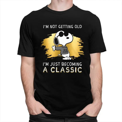 Men's Graphic Cotton T Shirt Not Getting Old Snoopy Shirt